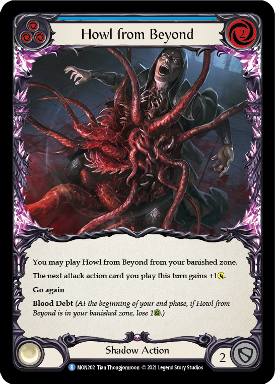 Howl from Beyond (Blue) (Rainbow Foil) [MON202-RF] 1st Edition Rainbow Foil