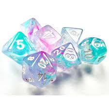Mini-hedral 7-Die Set Nebula Wisteria/white - CHX 20545