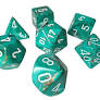 Mini-hedral 7-Die Set Marble Oxi-Copper/white - CHX 20403