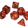 Mini-hedral 7-Die Set Scarab Scarlet/gold - CHX 20414