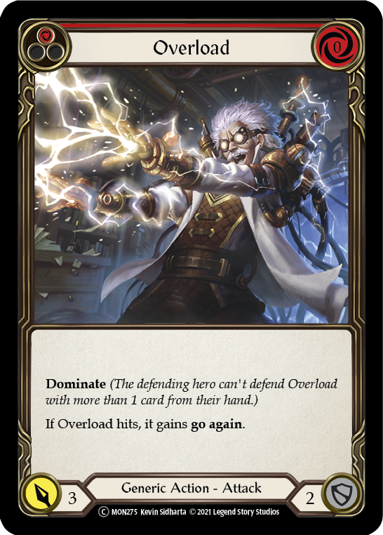 Overload (Red) (Rainbow Foil) [U-MON275-RF] Unlimited Rainbow Foil