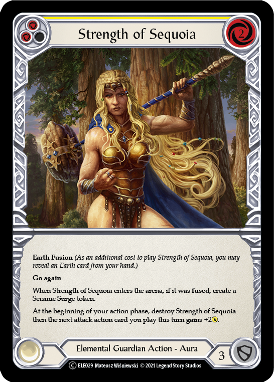 Strength of Sequoia (Yellow) [U-ELE029] Unlimited Rainbow Foil