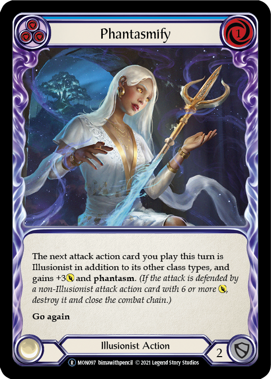 Phantasmify (Blue) (Rainbow Foil) [U-MON097-RF] Unlimited Rainbow Foil