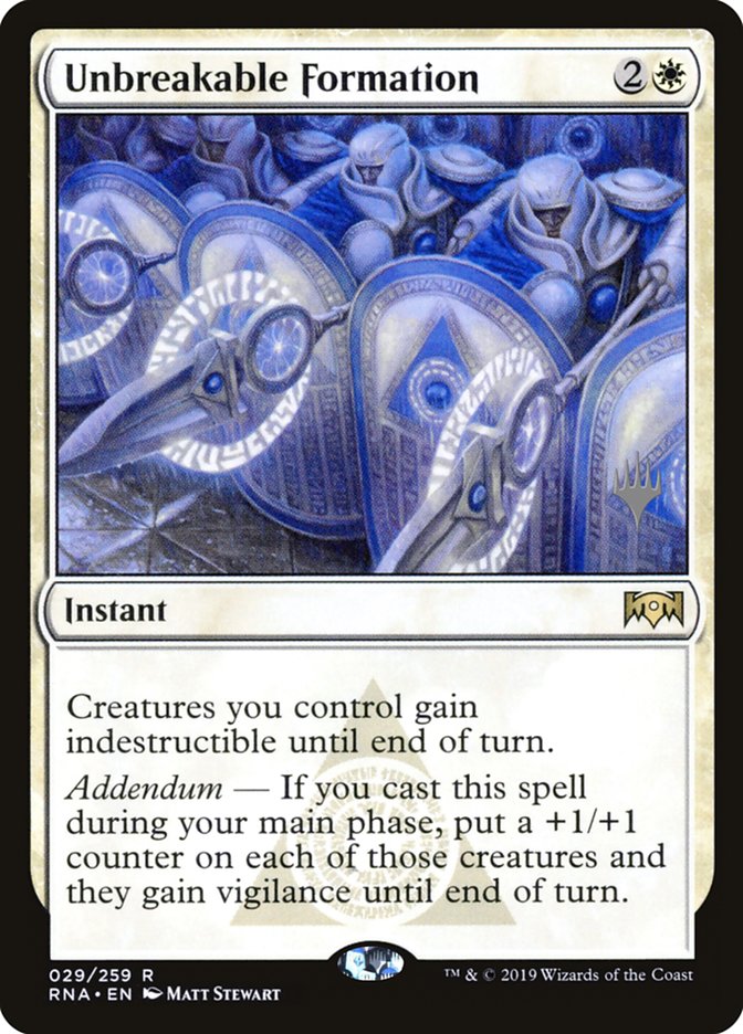 Unbreakable Formation (Promo Pack) [Ravnica Allegiance Promos]