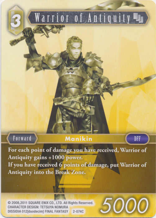 Warrior of Antiquity - 2-074C