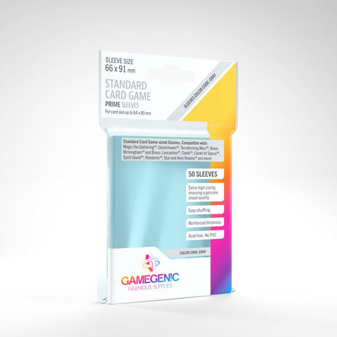 Gamegenic - Sleeves: Standard Card Game Prime Board Game Sleeves - Pack of 50