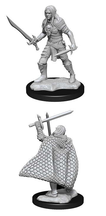 Pathfinder Battles Deep Cuts: Male Elf Fighter - Swords